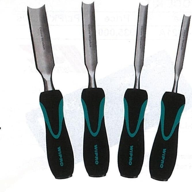 Tata Tatah Kayu Pahat Handle Fiber Model U Set 4 Pcs Wipro CRV