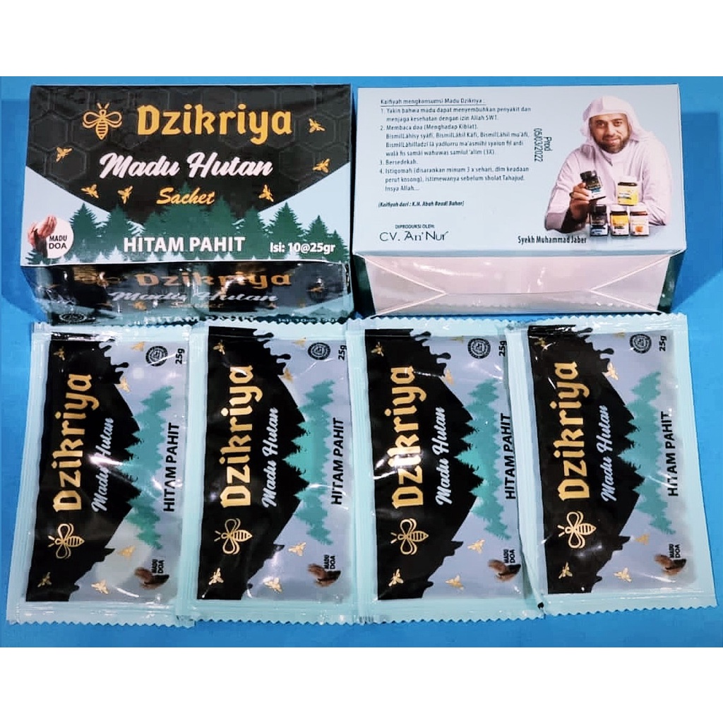 

MADU DZIKRIYA HUTAN HITAM SACHET ( 1 box isi 10 sachet @25 gr )