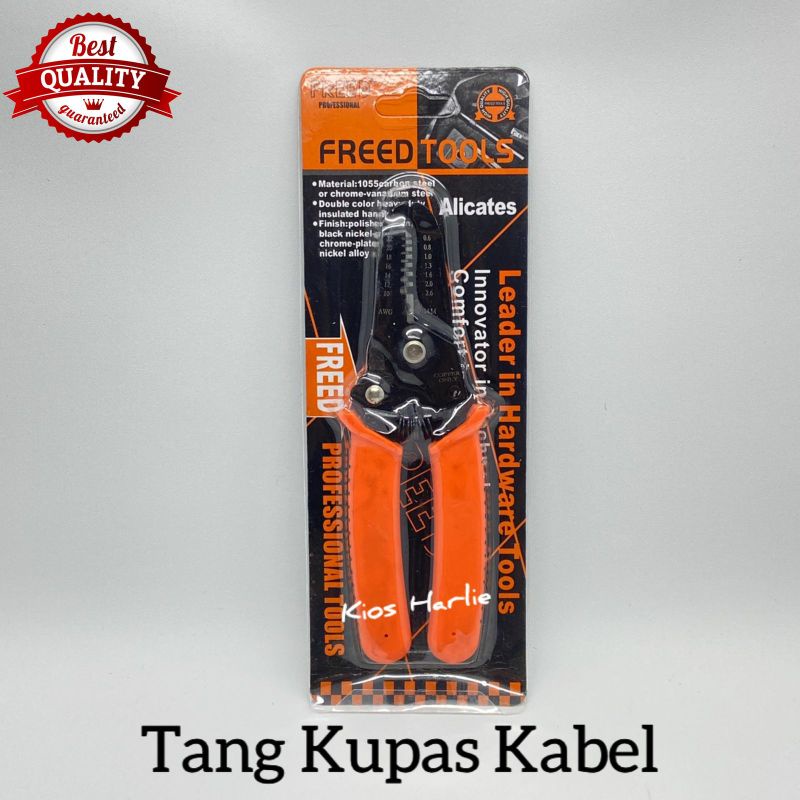 Tang potong kabel, tang kupas kabel listrik, tang kupas kabel, freed