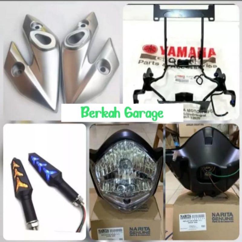 Satu Set Lampu Depan Vixion Old Plus Breket Plus Kupingan Plus Sein LED Vixion Old