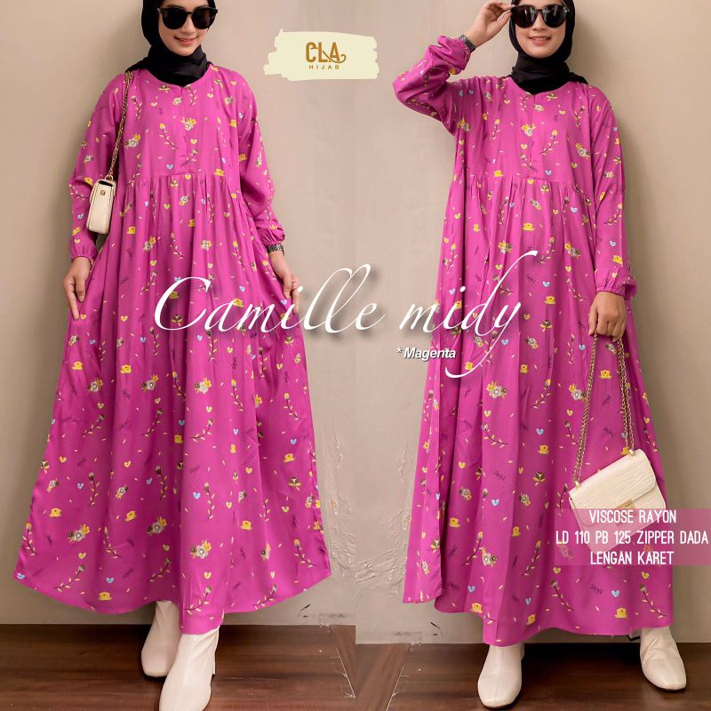 Midi Dress Big Size by Cla Hijab [Camille midi Ussy midi Fairy midi]