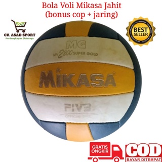 MIKASA Volleyball 2200 Super Gold Bola Volly Jahit - Ukuran 5