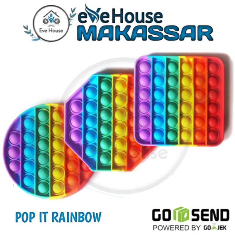 Makassar V153 Pop it fidget toy rainbow kotak bulat segi 8 mainan edukatif untuk anak penghilang stress tiktok pop it