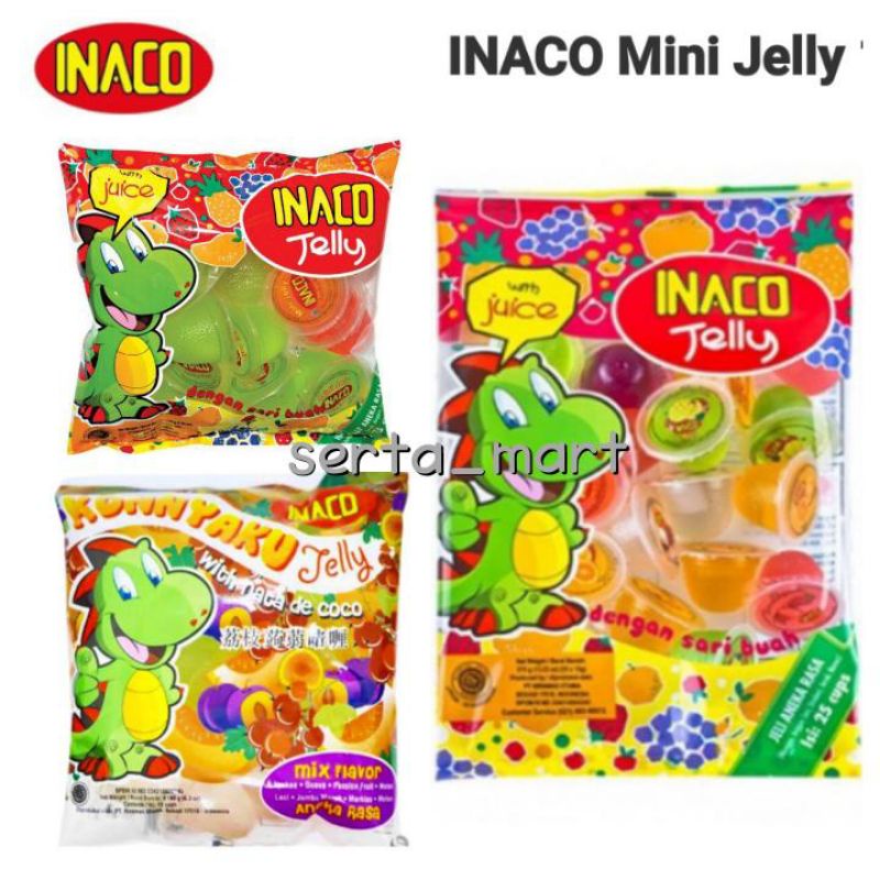 

Inaco Mini Jelly 10pcs x 15gr - Konyaku Jelly 15's - Inaco Mini Pudding Aneka Rasa