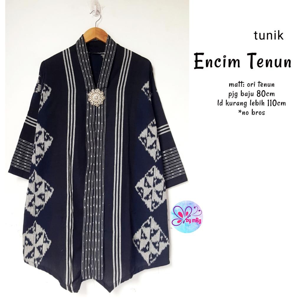 Batik Tunik Encim Tenun Wanita |batik kerja wanita atasan batik |atasan batik wanita modern