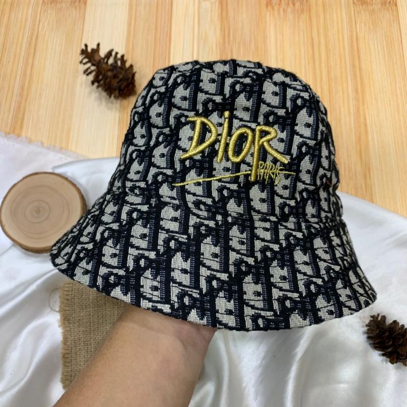 Topi Bucket Hat Dior kanvas premium, bucket hat topi fashion