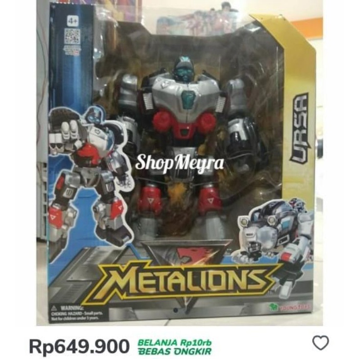 ori originl metalions ursa robot mainan anak cowok laki hadiah kado ultah