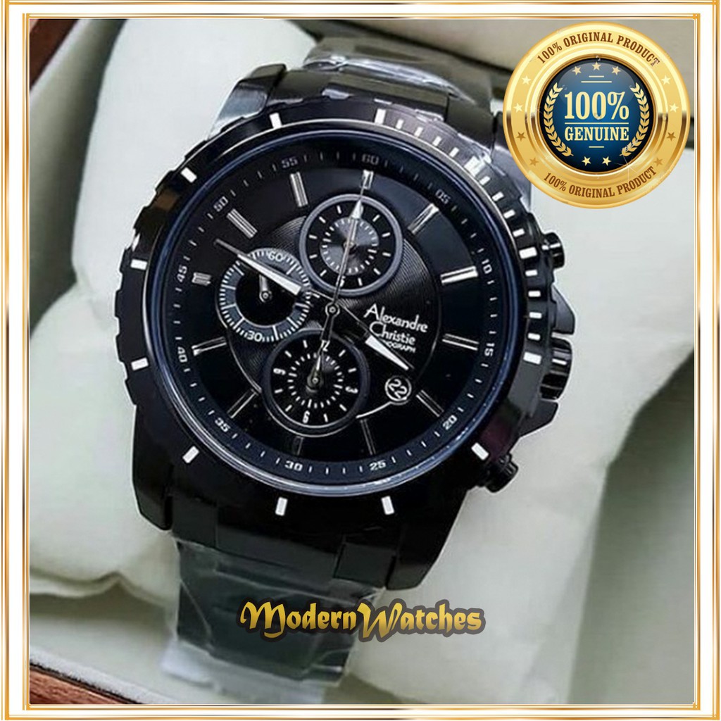 Jam Tangan Pria Alexandre Christie AC 6141 Biru Rosegold Blue Original Sporty Terlaris Alexander