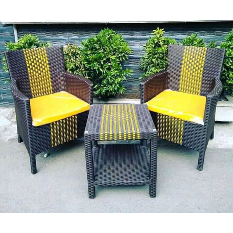 set kursi teras hawai + alas duduk busa