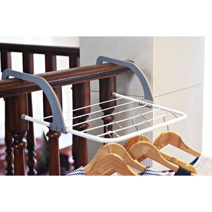 Rak Hanger Balkon Gantungan Serbaguna Bisa digantung di Balkon Multifungsi Rak Hanger Balkon