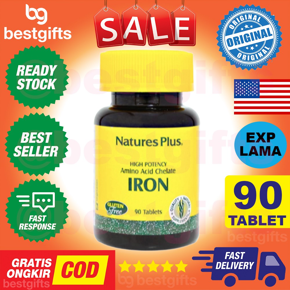 NATURE'S NATURES NATURE PLUS IRON 20MG 20 MG IMUNITAS KEKEBALAN TUBUH ANEMIA KELELAHAN 90 TABLET