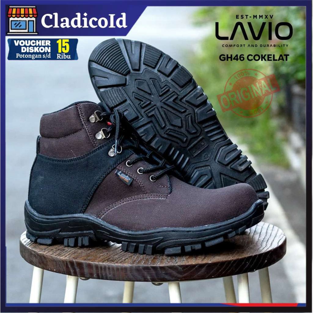 SEPATU BOOT PRIA SAFETY UJUNG BESI OUTDOOR KERJA LAPANGAN PROYEK MENDAKI GUNUNG TRAVELING LAVIO GH46 SEFTY SHOES SAFTY UJUNG BESI