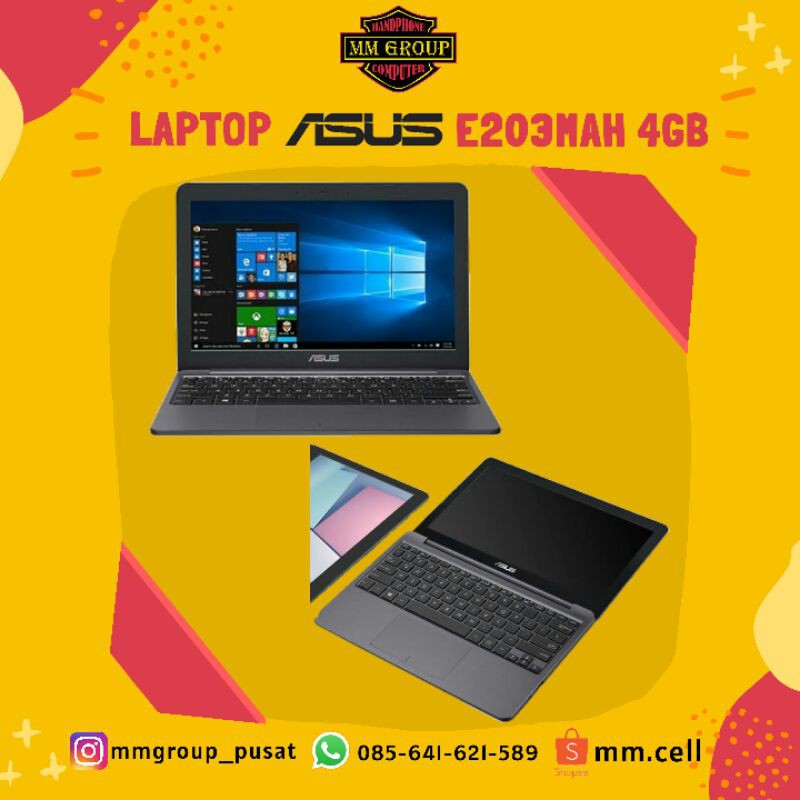 LAPTOP ASUS E203MAH RAM 4 GB