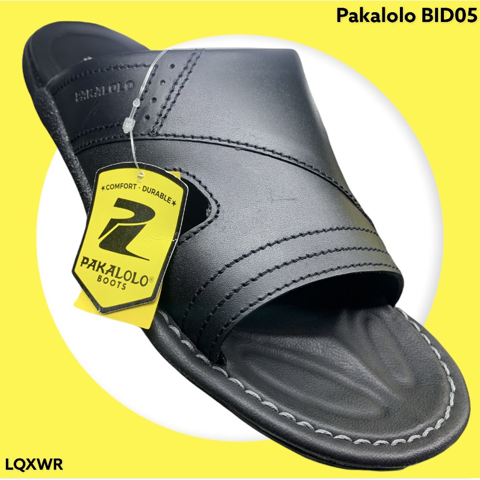 Sandal Pakalolo BID05 Black - Sandal Pria - Sandal Cowok - Sandal Kulit - Sandal Keren - Sandal Bagu