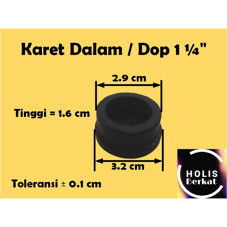 Karet Alas Kaki Lemari Rak Meja Kursi Dalam/Karet Pipa Dop 1 1/4 Inch