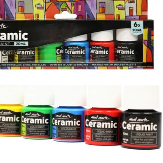 

ⅎ Mont Marte Ceramic Liquid Paint Set 6 x 20ml ☈