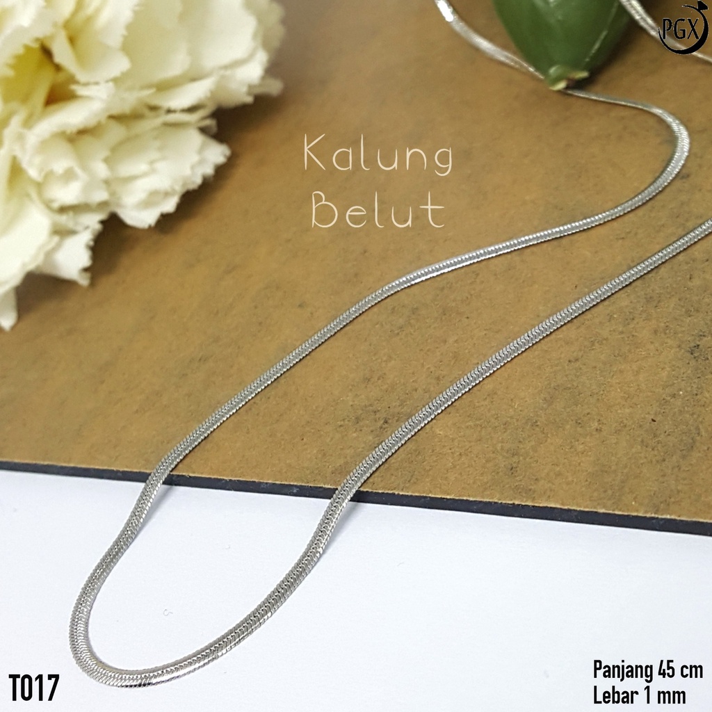 PGX Kalung Titanium Panjang Wanita / Pria Anti Karat Aksesoris Fashion Premium - T017