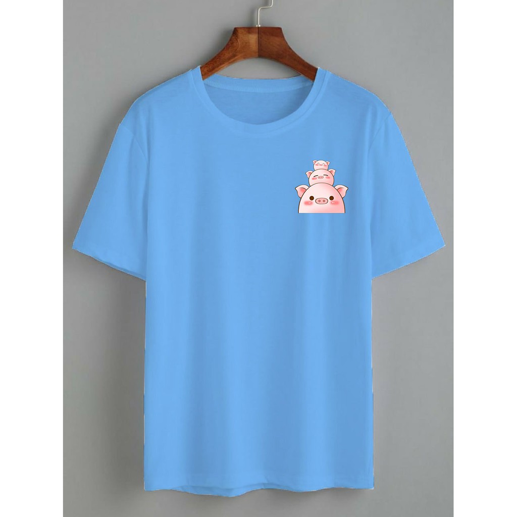 kaos three pig cute / kaos KARAKTER/ kaos wanita / KATUN 24S