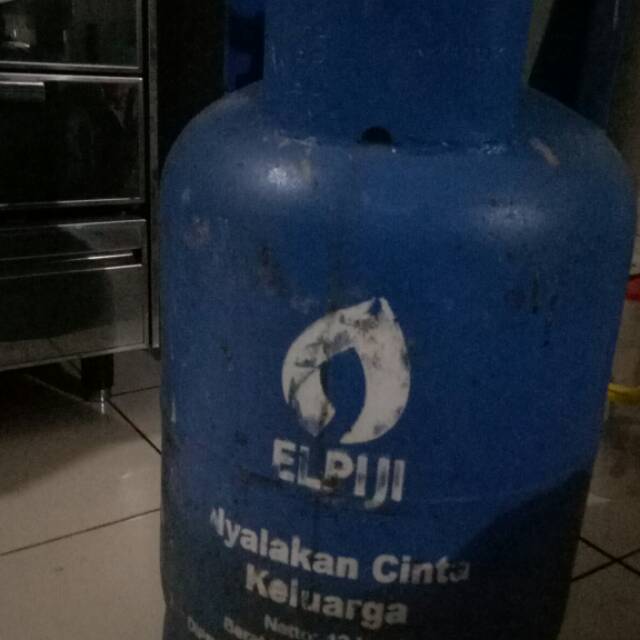 Tabung gas elpiji LPG 12 kg 12 kilogram biru kosong murah ready