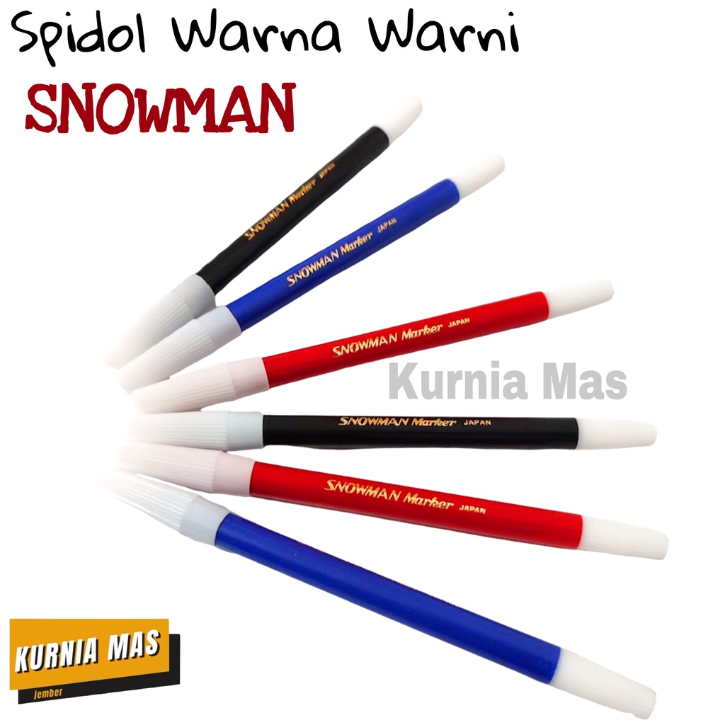 

Spidol Snowman KECIL Merah Biru Hitam Spidol Gambar