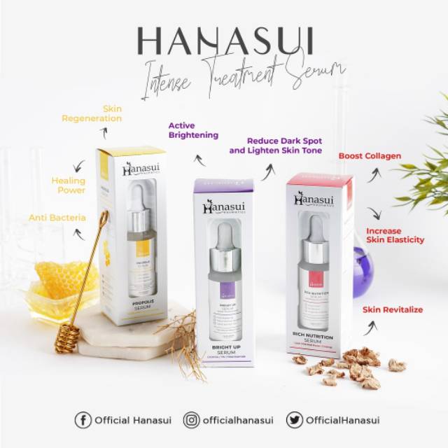 HANASUI BRIGHT UP SERUM / HANASUI PROPOLIS SERUM / HANASUI RICH NUTRITION SERUM / SERUM HANASUI