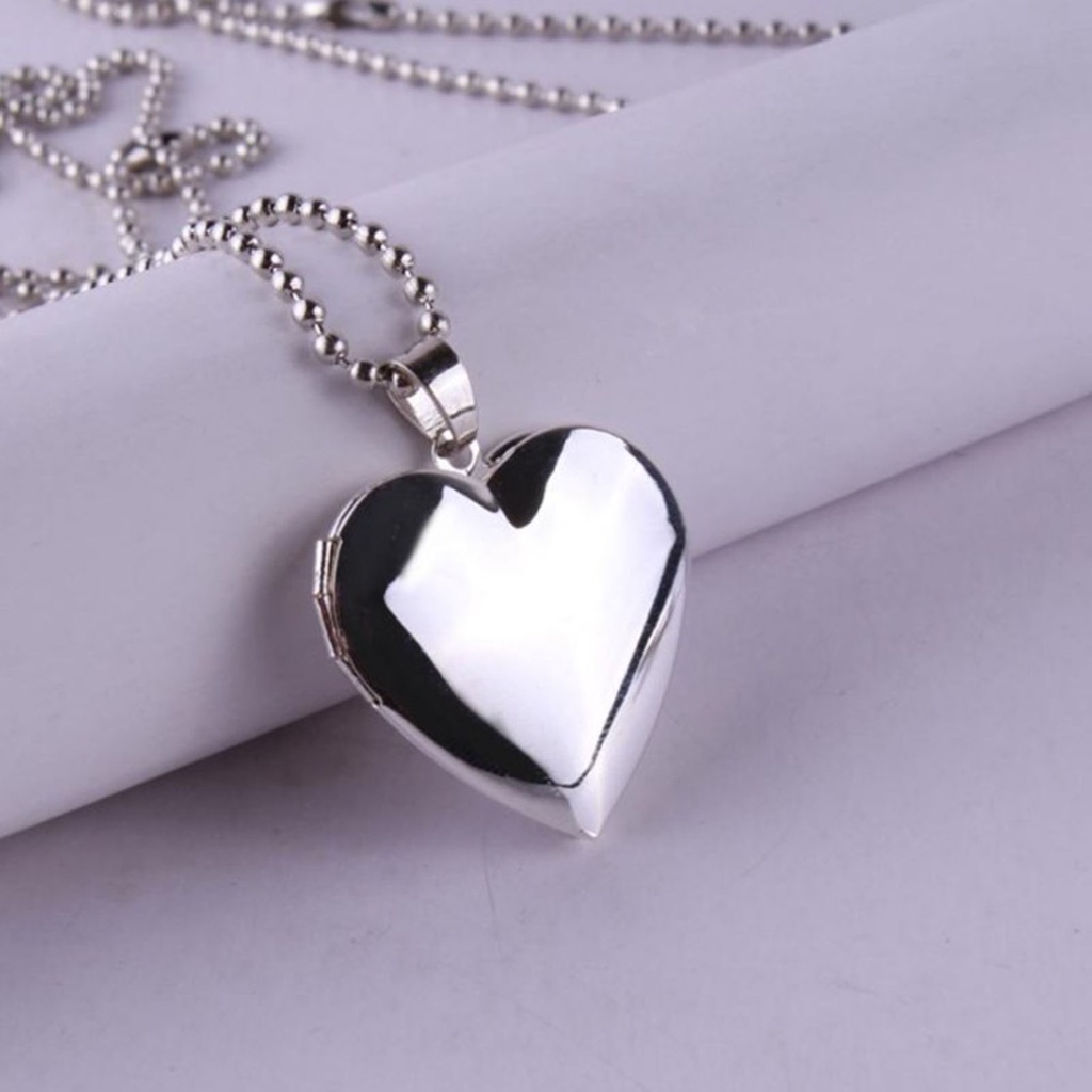 Hu Hu Hu Hu Hu Alat Bantu Pasang Kacamata♡ Kalung Rantai Dengan Liontin Locket Foto Memorial Romantis Untuk Anniversary