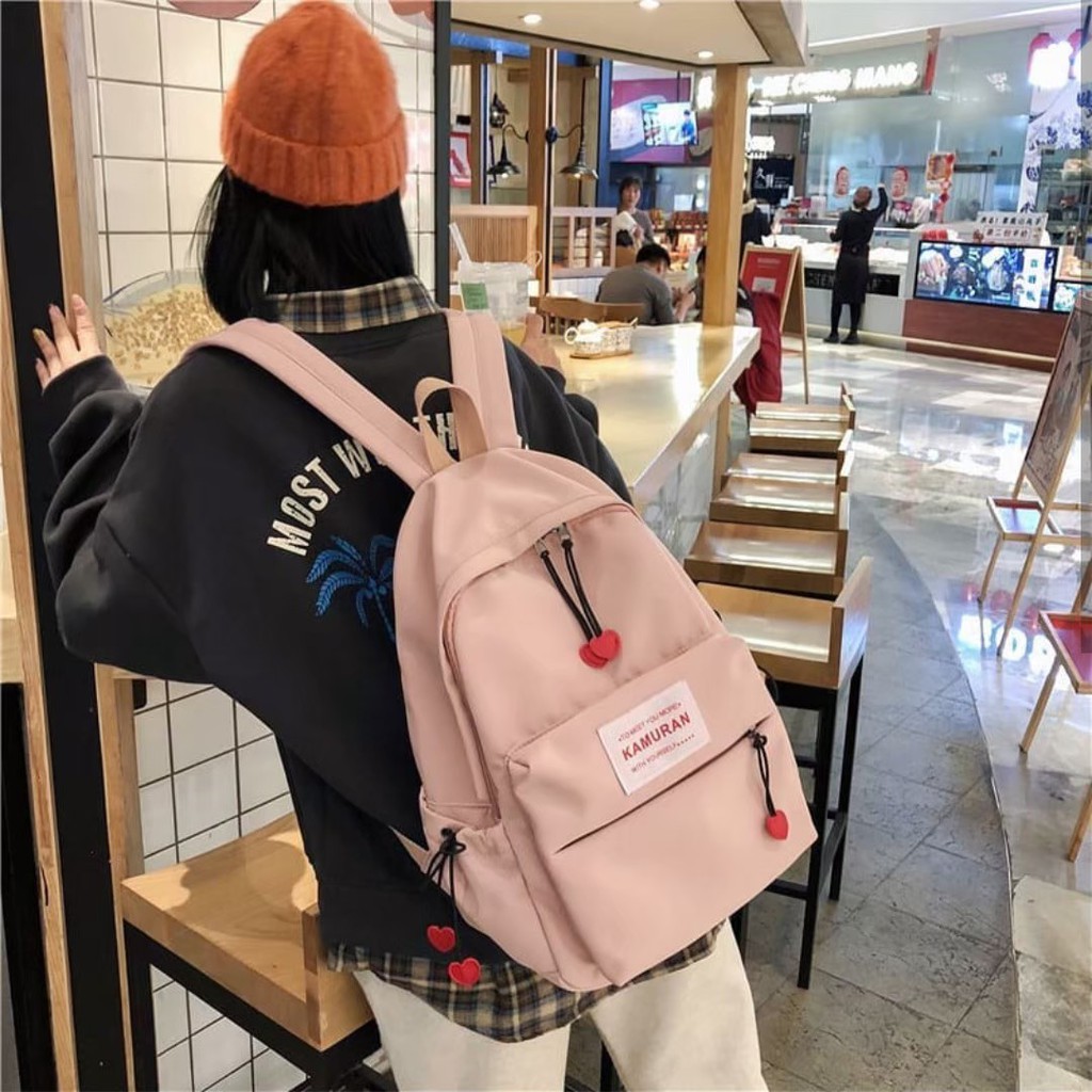 KSO_BAG - Tas Ransel Anak Wanita Terbaru 2021 Kekinian Backpack Motif Carakter Kamuran Love Termurah