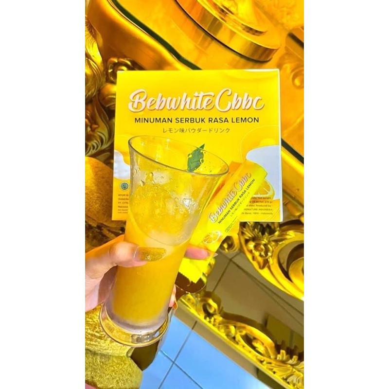 Fiber minuman pelangsing Bebwhite c bbc rasa lemon ecer 1 sachet 20 gram aman bpom halal