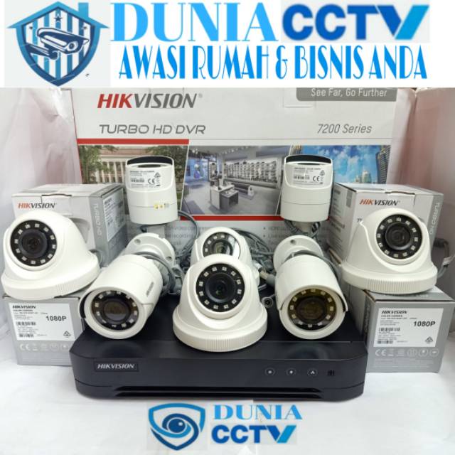 PAKET CCTV HIKVISION 8CHANEL 2MP KOMPLIT TINGGAL PASANG BOSSQU