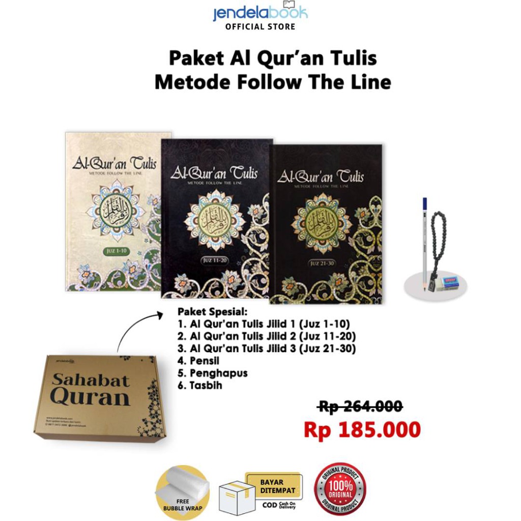 Promo Alquran Tulis : Al Quran Tulis Metode Follow The Line Jilid 1-3 Juz 1-30