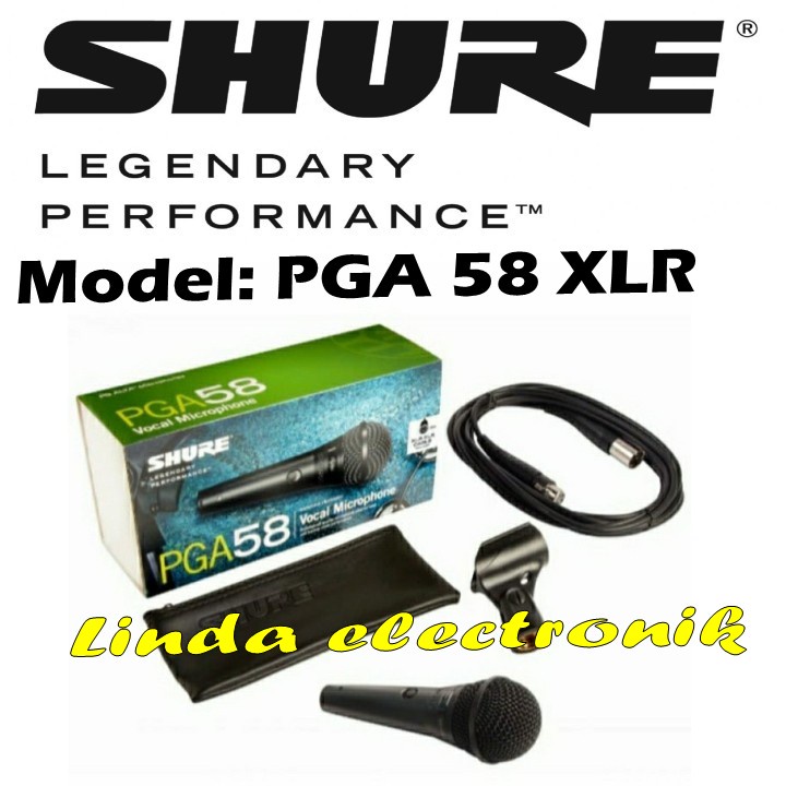 MIC SHURE PGA 58 Xlr SHURE PGA58 XLR Dynamic ORIGINAL
