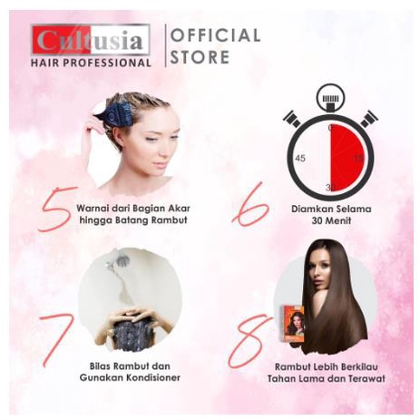 * NCC * Cultusia Semir Rambut Hair colour Cream Pewarna Rambut Permanen Long Lasting