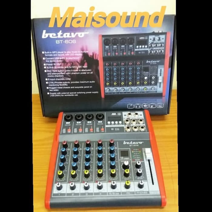Mixer Betavo BT 606 Audio Mixer BT606 6 channel