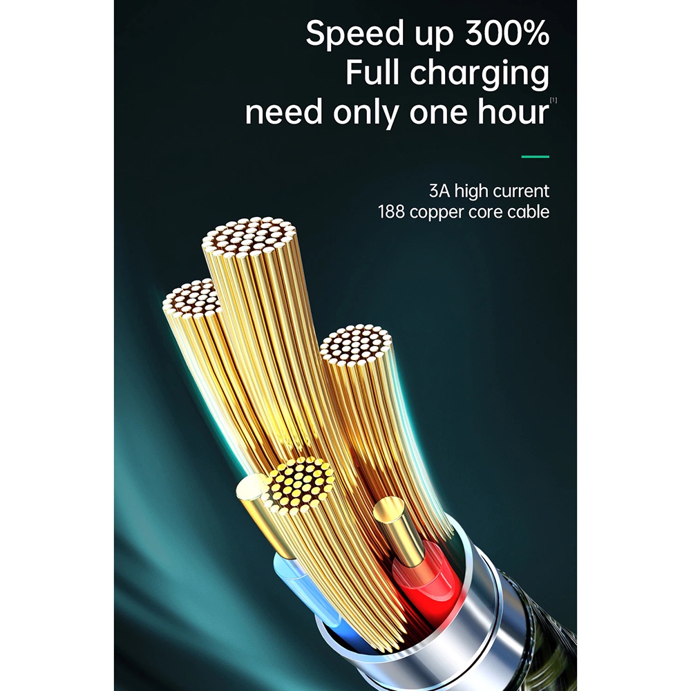 MCDODO Kabel Charger Lightning Fast Charging 3A 1.8 Meter - CA-8063 - Black