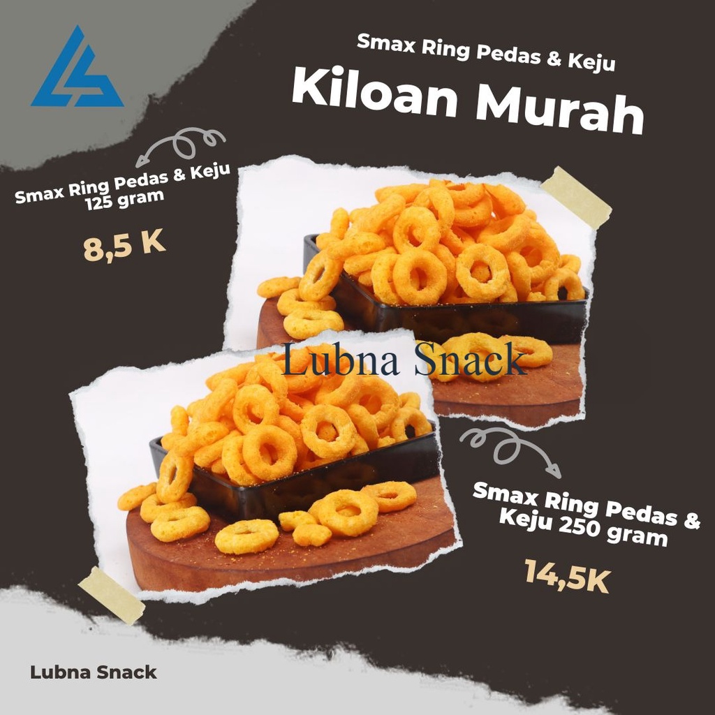 

Terfavorit Snack Makanan Ringan Smax Ring Keju Pedas cemilan favorit 200 gr