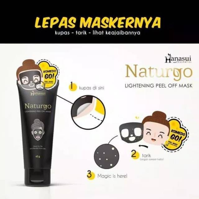 Masker komedo tube naturgo hanasui