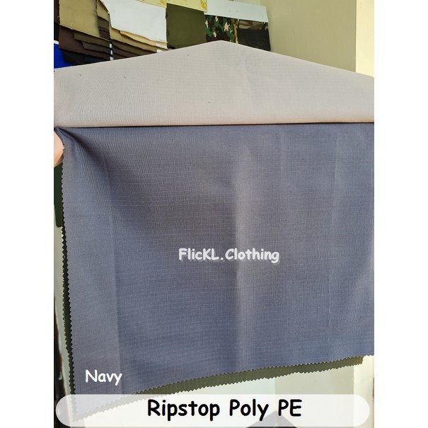 Bahan Kain Ripstop Poly PE Ripstop Polyster Kotak - Kotak Celana Baju Event Kemeja Seragam Jaket Rollan