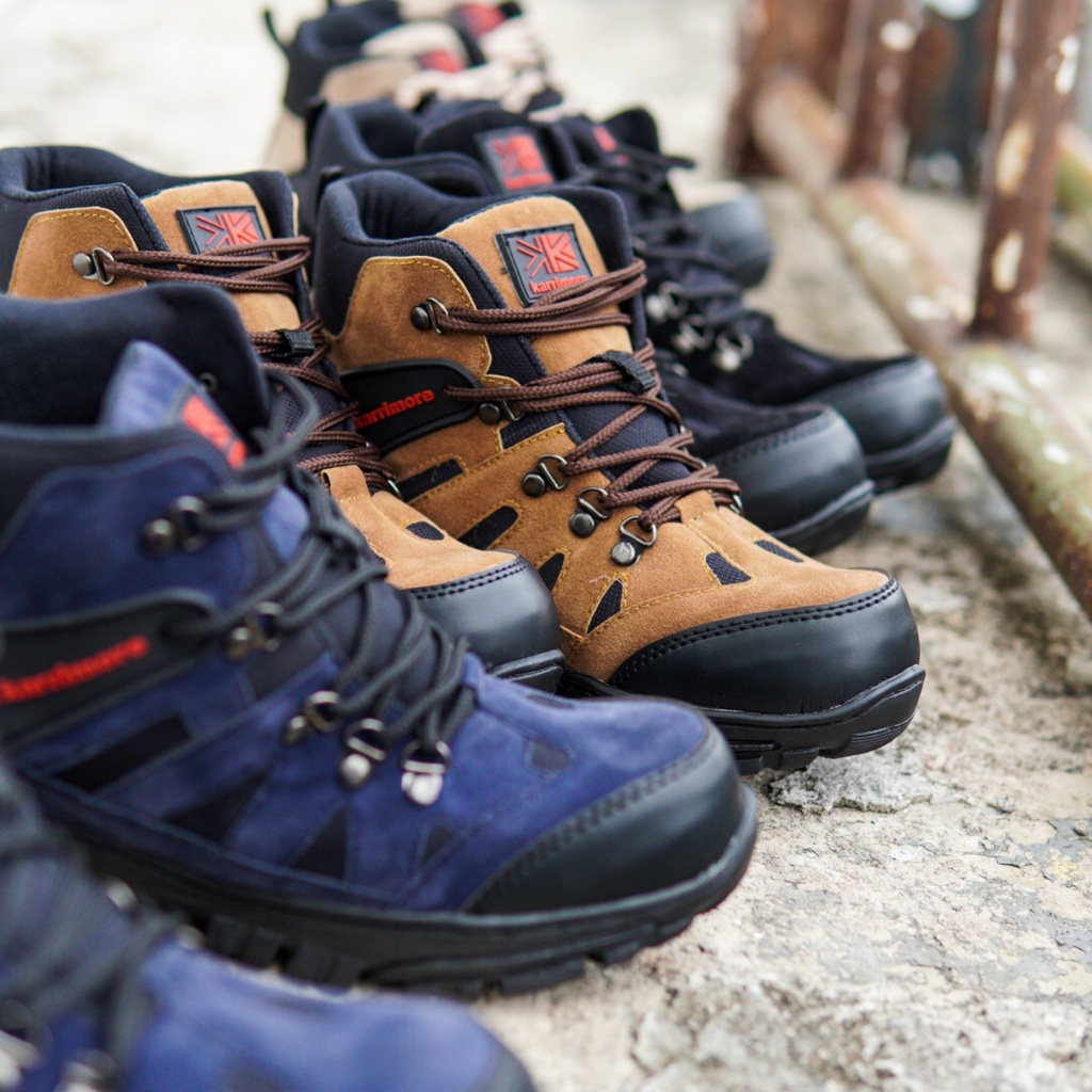 sepatu safety pria Karrimor Sepatu Septi Boots Ujung Besi Sepatu Gunung Hiking Bikers Terlaris