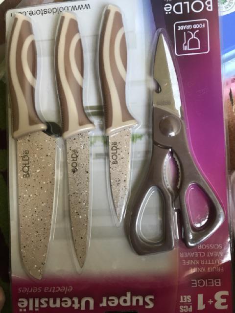 Pisau Set (knife Set) Dan Gunting Bolde - Super Utensile Electra Series