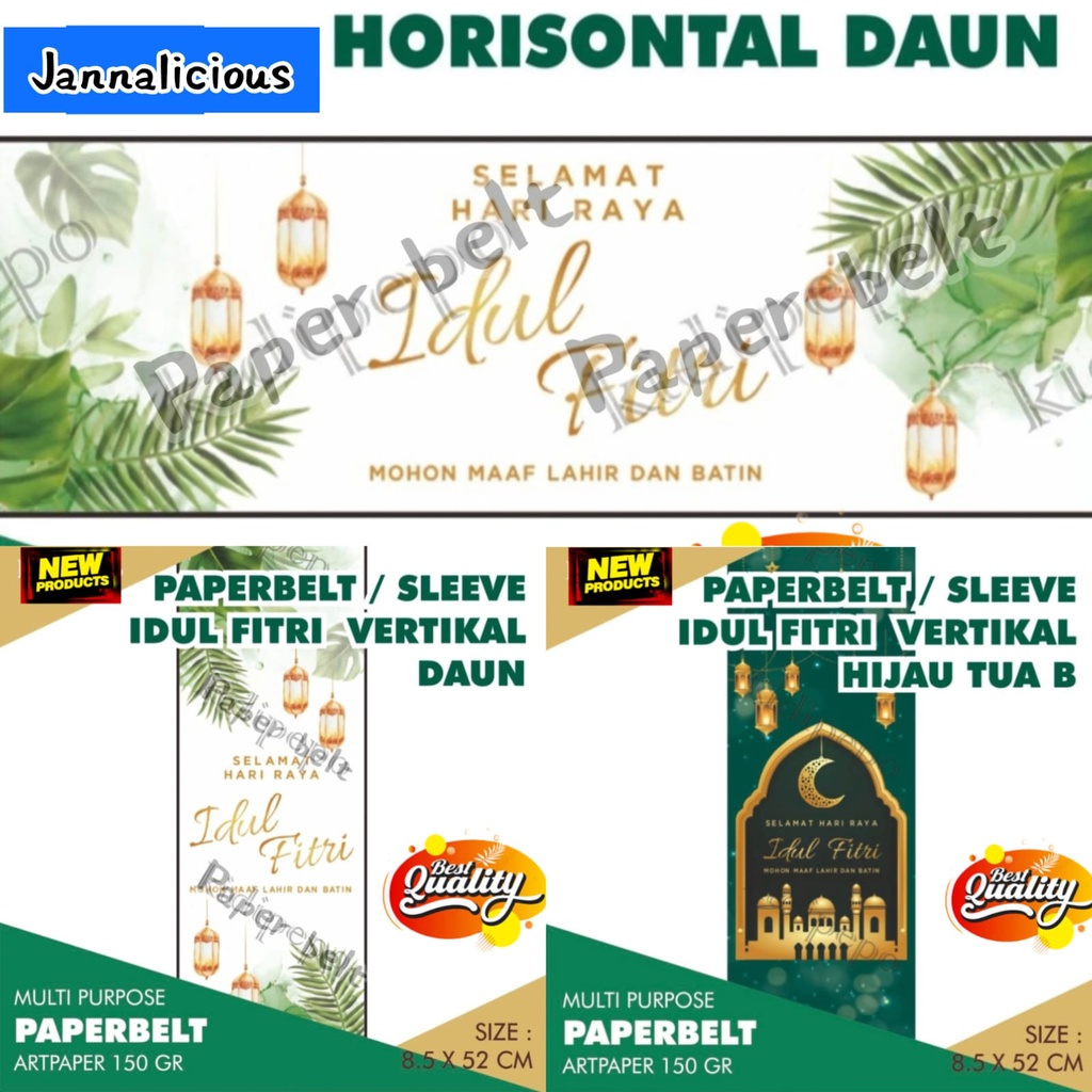 

PAPERBELT / SLEEVE BAN KUE IDUL FITRI MOTIF MESJID DAN DAUN LENTERA.
