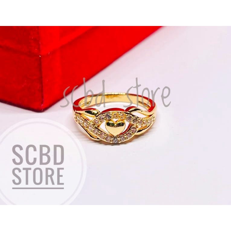 Cincin Wanita Motif Permata Cantik