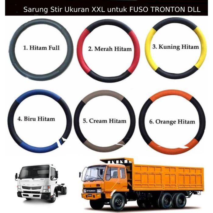 Sarung Stir Mobil Bus Besar Truck Fuso Tronton Ukuran XL