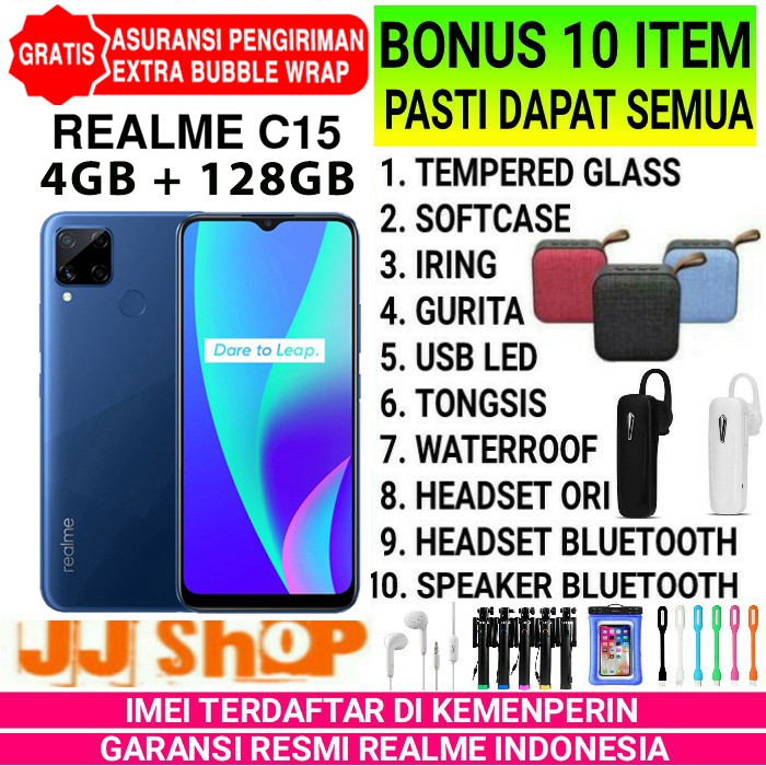 Realme C15 4 128 Gb Ram 4gb Rom 128gb 4 64 Gb 4gb 64gb Garansi Resmi Indonesia