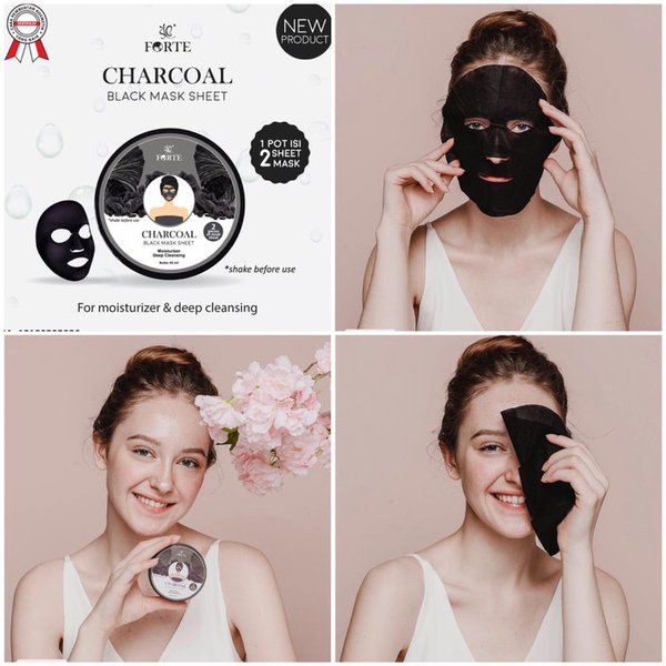 [ORI] SYB Charcoal Black Masker Tisu Mencegah Bakteri Jerawat Membandal &amp; Mengecilkan Pori - BPOM