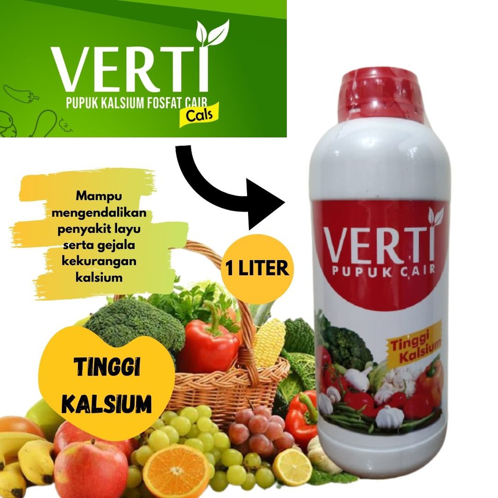 Pupuk Kalsium Super Cair, Calsium Boron Kalsium Nitrat (Ca) Untuk Buah dan Sayur VERTI CALS 1 Liter