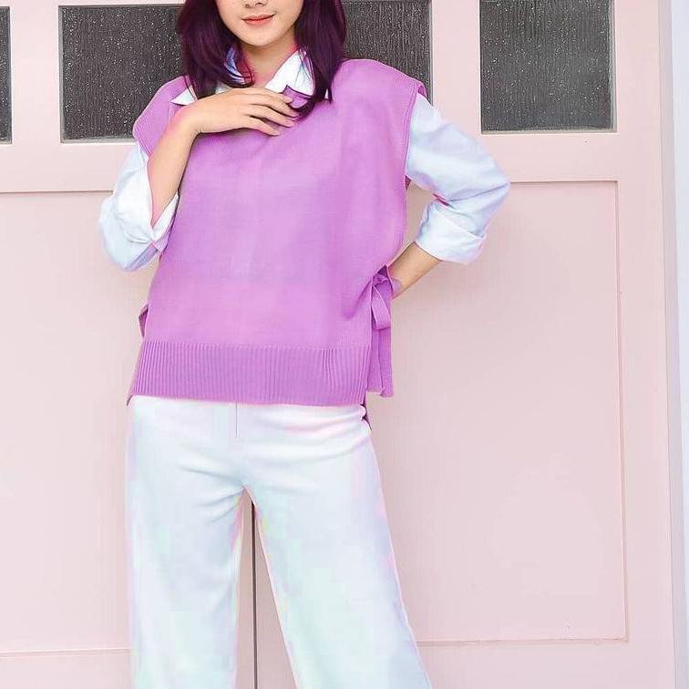 ▼ Outer Wanita Hillo Vest Rajut Rompi Rajut Wanita kekinian Rompi Wanita ◄