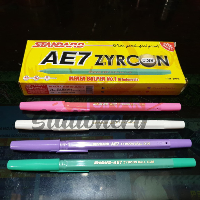 

MURAH Pulpen ae7 zyrcon standard 0.38 hitam 1pak isi 12pc