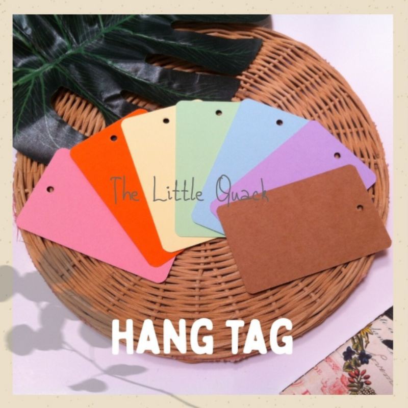 

(FREE TALI GONI) HANG TAG untuk Produk Kemasan Keplek Estetik Berbagai Warna
