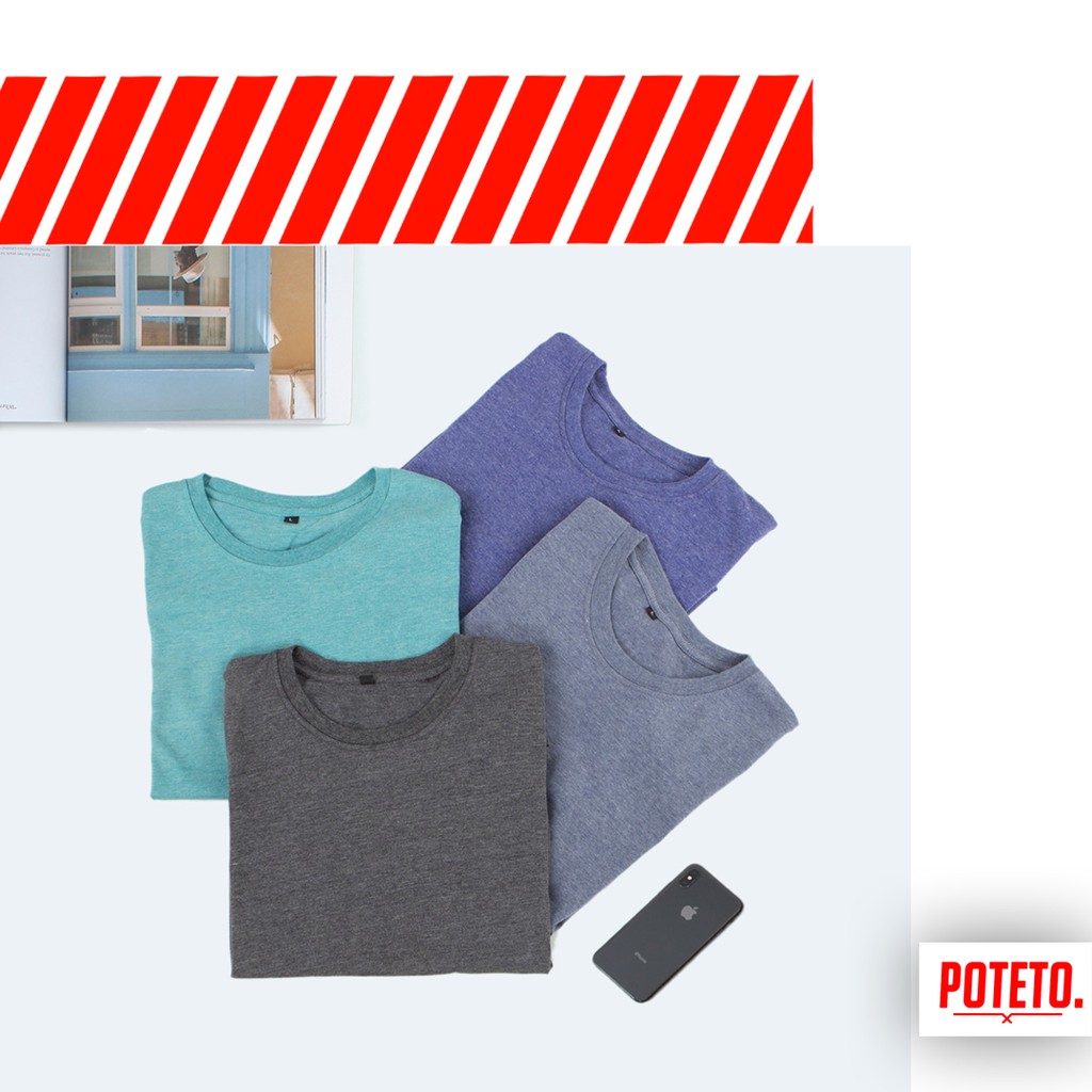 POTETO // KAOS POLOS PRIA PREMIUM QUALITY
