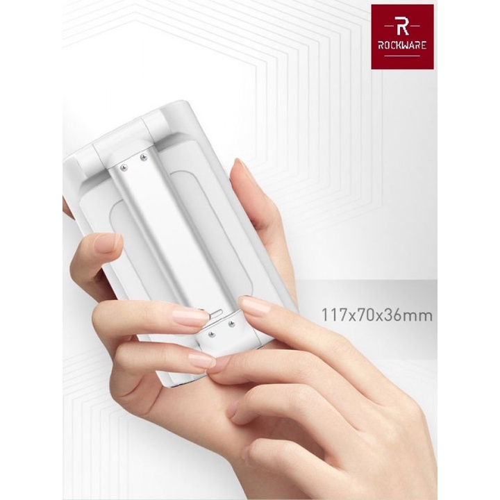 89 ROCKWARE RW-T11 - Lampu Meja Portabel dengan Wireless Charger 15W